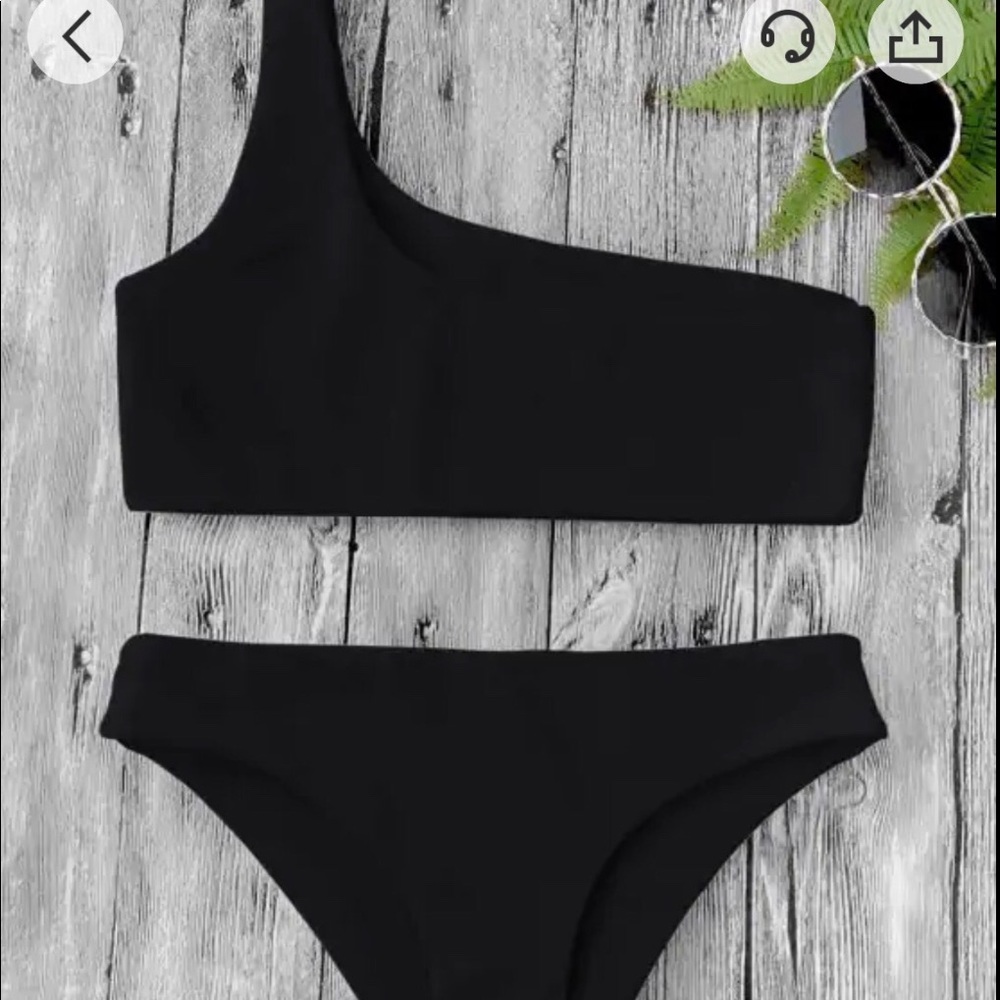 One shoulder bikini set